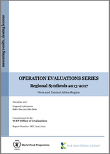 Operation Evaluations Series, Regional Synthesis 2013-2017: West and Central Africa Region